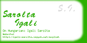 sarolta igali business card